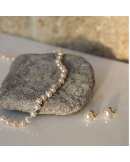 FV Jewellery Metallic Perle Fresh Water Pearl Strand Necklace