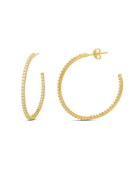 SHYMI Metallic Thin Pave Hoops