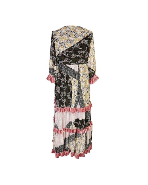 Jennafer Grace Black Hana Heather Velvet Ruffle Maxi Dress