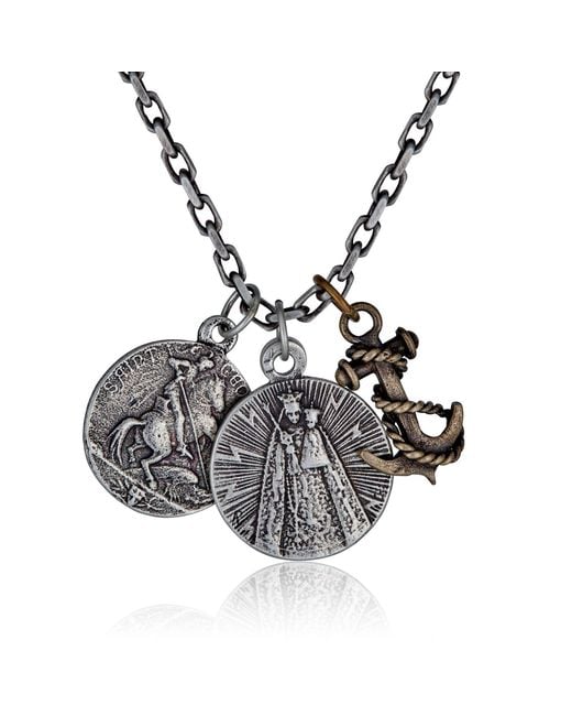 Cartography Metallic Paradise Saints Of Travel Necklace for men