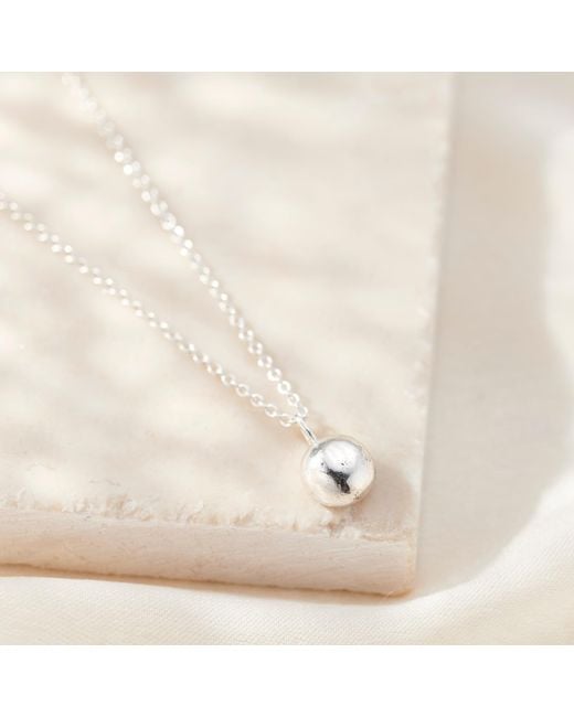 Posh Totty Designs Metallic Sterling Silver Molten Orb Necklace