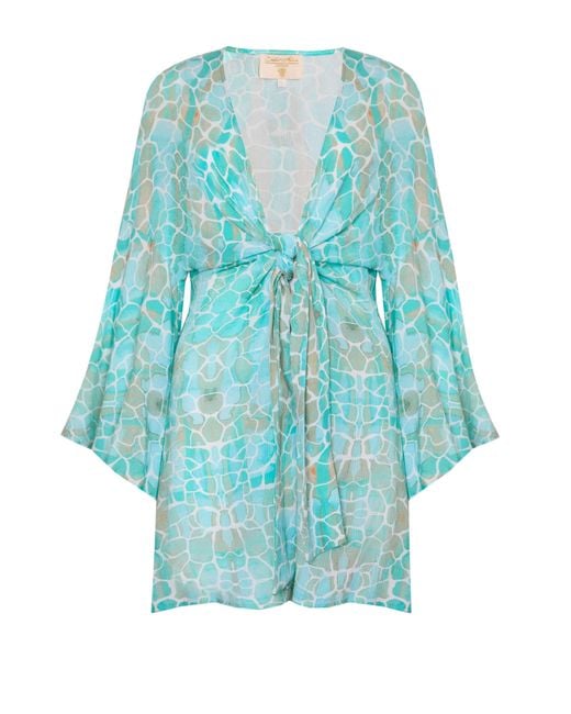 Sophia Alexia Blue Aqua Pebbles Formentera Beach Cover Up