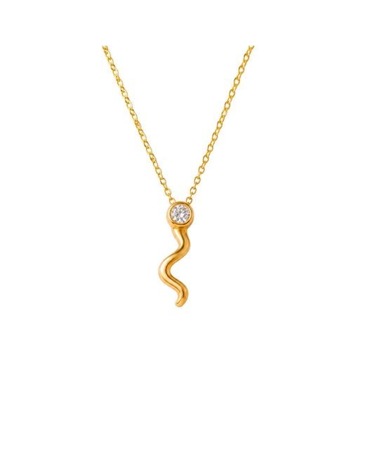 Lily Flo Jewellery Metallic Almost Effortless Diamond Wave Necklace