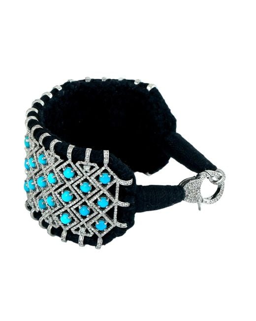 Artisan Blue Diamond Statement Bracelet