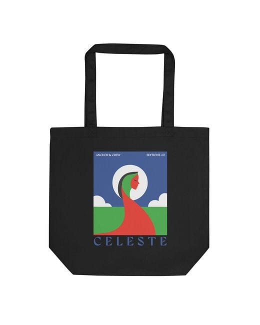 Anchor and Crew Black Three Celeste Editions Recycled Cotton Tote Bag