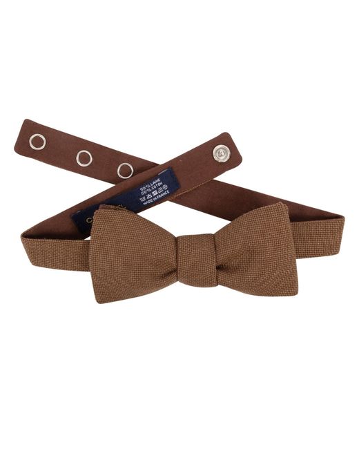 LE COLONEL Brown Neutrals Tiramisu Italian Wool Bow Tie for men