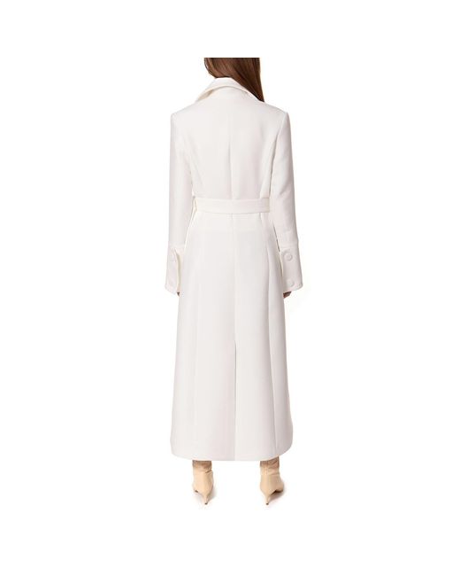 AGGI by HALEWSKI White Tilda Off Long Coat