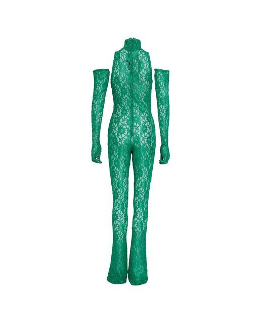 Sarah Regensburger Green Summer Lace Catsuit