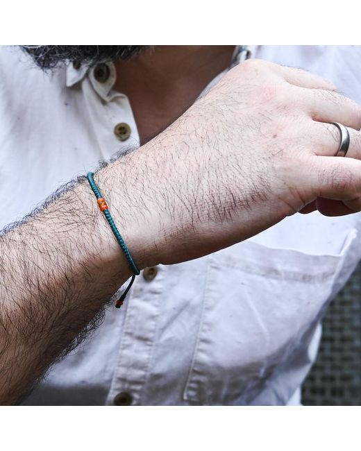 Harbour Uk Blue Elementum Onyx Rope Bracelet for men