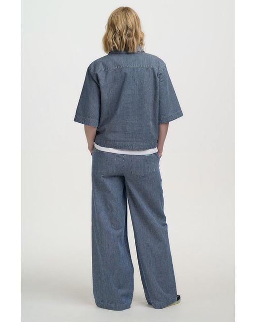 Sugarhill Blue Amity Jacket Stripe Denim