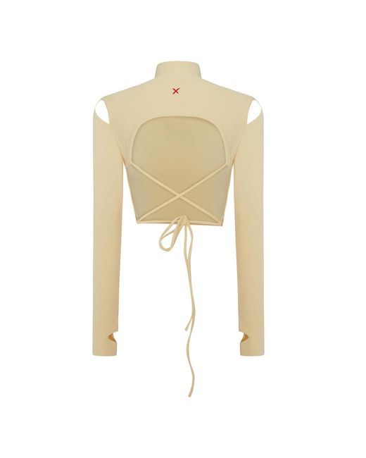 Pcfg Natural Neutrals Long Sleeve Crop Top