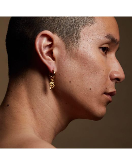 Kasun Metallic Hand Of The Protector Earrings for men