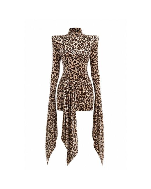 Maui X Lolita Natural Miranda Animal Print Mini Dress