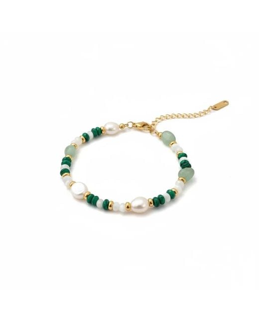 Angel Barocco Metallic Beaded Baroque Pearl Bracelet