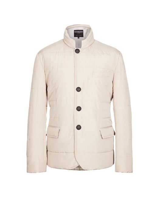 SEREN LONDON Natural Neutrals Puffer Suit Jacket for men