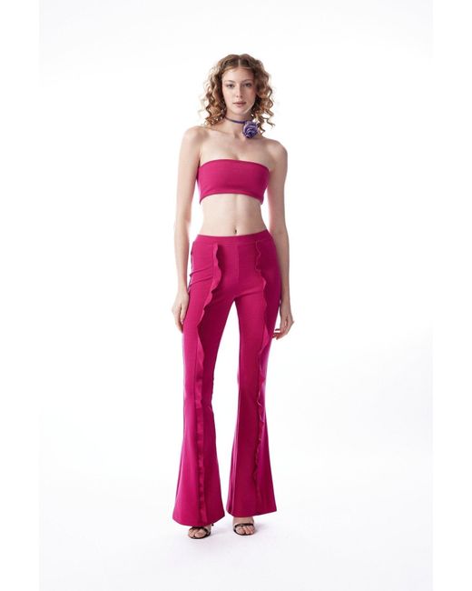 No'design Ruffled Flared Pants