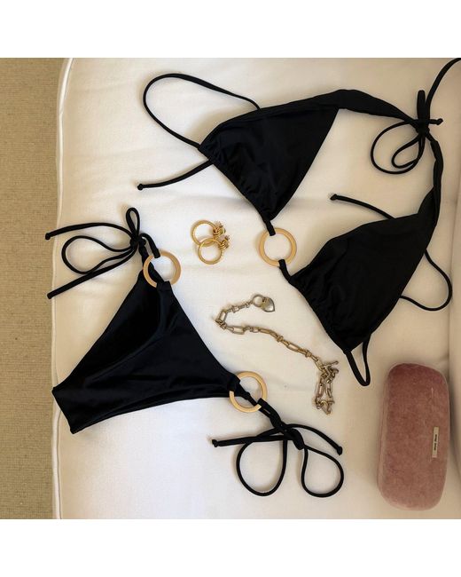 Pianella's Black Vesper O-Ring Bikini Bottom