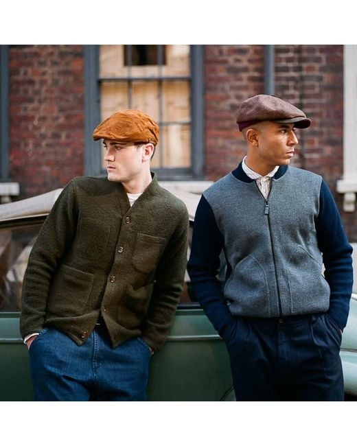 Dasmarca Hats Brown Alex Toffee Leather Cap For for men