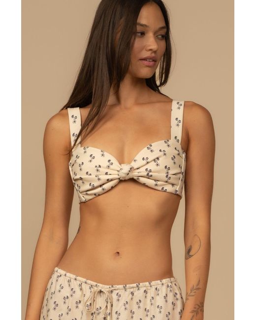 Montce Natural Cynthia Floral Hayden Bikini Top