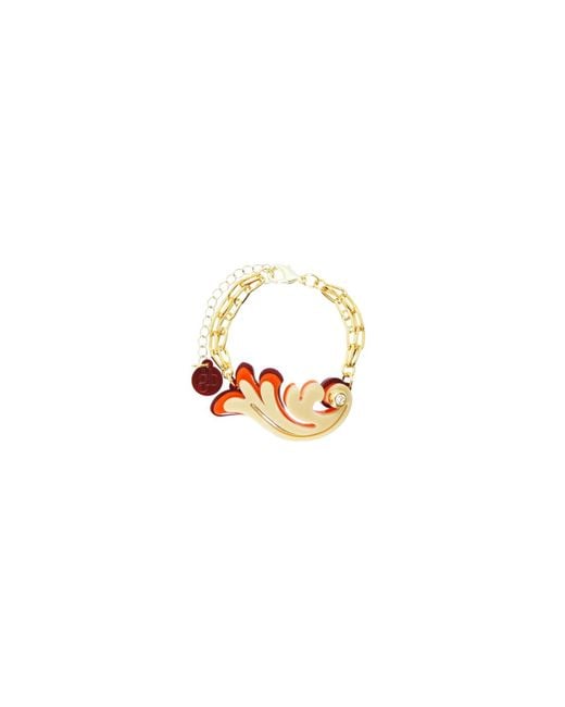 Gissa Bicalho Metallic Acrylic Handmade Bracelet Rosebush Kahki