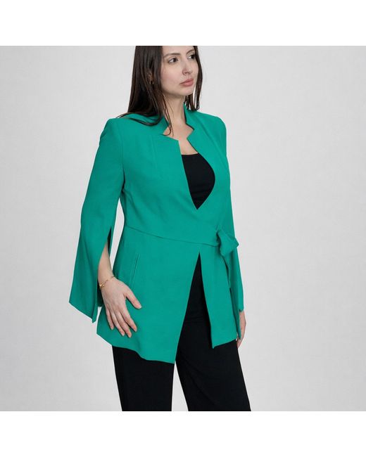 Nuvv Collection Green Wrap Jacket With Tie Waist