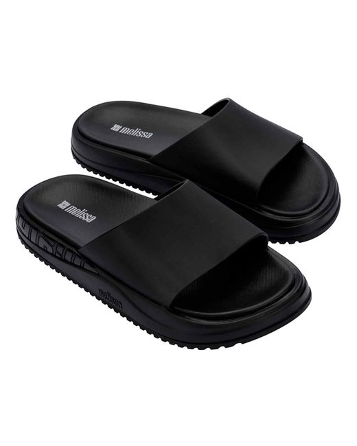 Melissa Black Beach Slide Bold