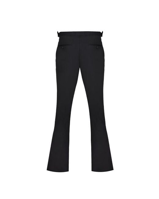 DAVID WEJ Black Ashford Relaxed Trouser With Side Adjusters for men