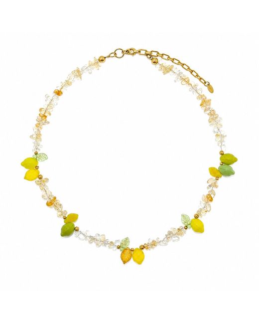 Ormiro Yellow Amalfi Limoncello Beaded Citrine Necklace