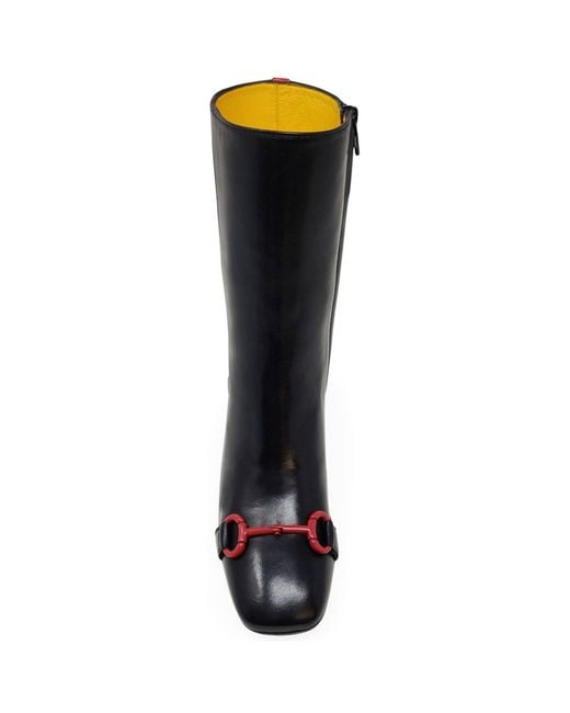 Madison Maison Black Leather Back Stripe Boot