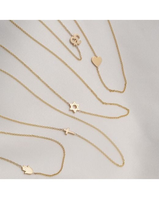 Maya Brenner Metallic 14K Asymmetrical Letter Necklace