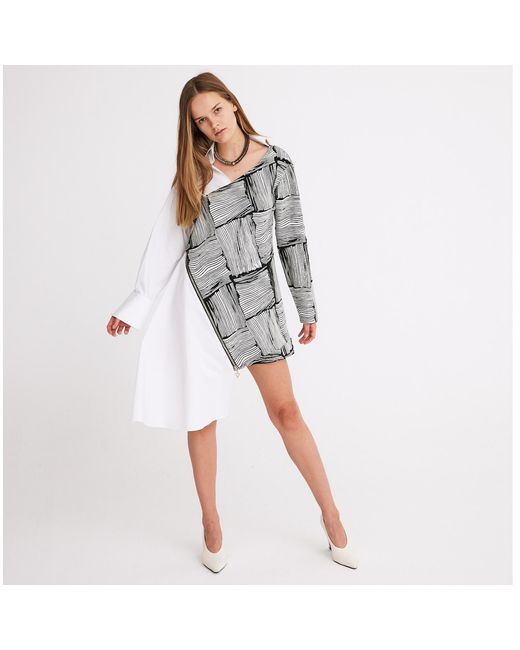 Mirimalist Gray Dharma Shirt Mini Dress