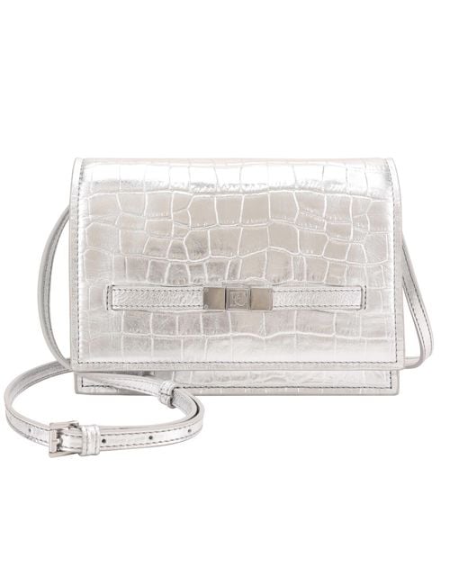 Paul Costelloe White Tosca Leather Clutch