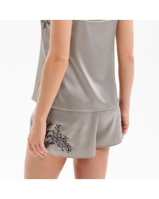 Vimissia Gray Celeste Silk Shorts
