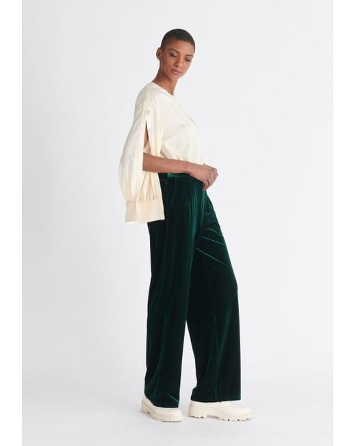 Paisie White Neutrals Button Sleeve Blouse