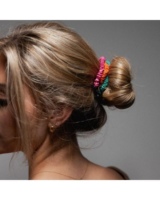 Silk Works Orange Skinny Scrunchies