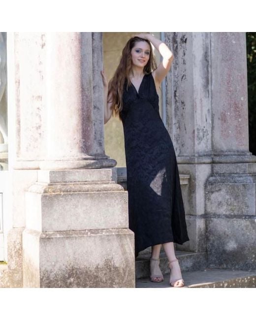 NUMBAT Black Ada Silk Jacquard Dress