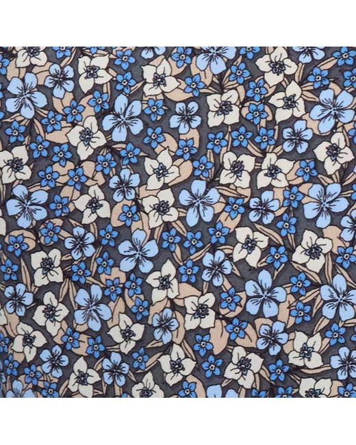 Lords of Harlech Blue Todd Floral Field Knit Shirt for men