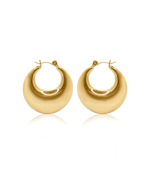 VIEA Metallic Veronica Thick Hoop Earrings