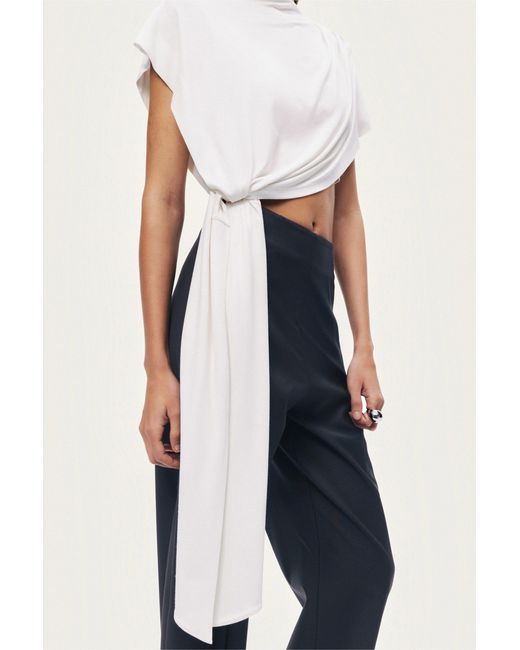 Nocturne Black Tailored Straight-Leg Pants
