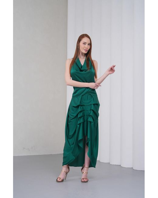 Lumina Eligma Green The Vanguard Skirt Silk