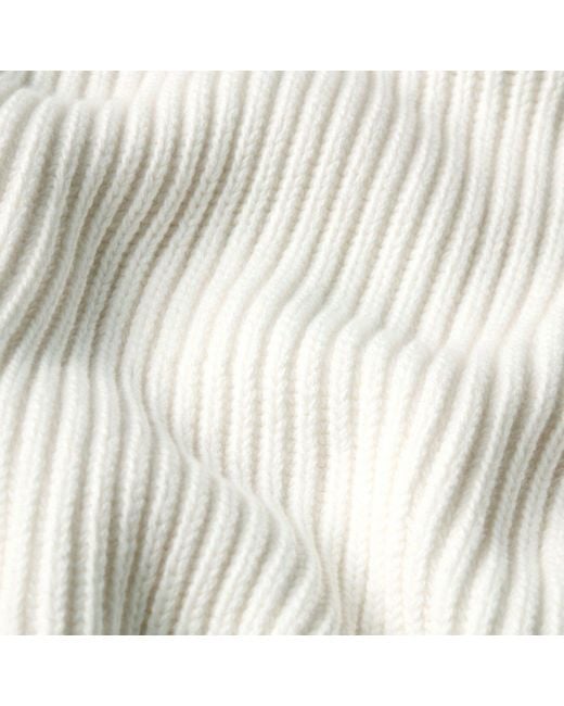 Weston Jon Boucher White Sentry Half Zip Cashmere Wool Slim Fit Sweater Heavyweight for men
