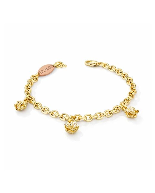 Unaloe Metallic Vermeil Rose Charm Bracelet Florida – Handmade Italian Chain Jewelry