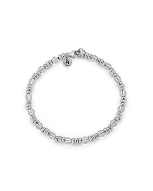 Nellou Jewellery Metallic Gem Crystal Bracelet Birthstone April Sterling