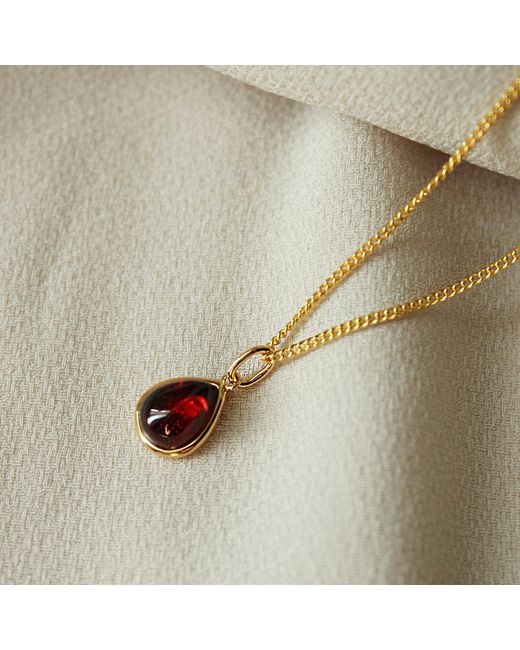 Janus Edinburgh Metallic Scarab Vermeil Garnet Necklace