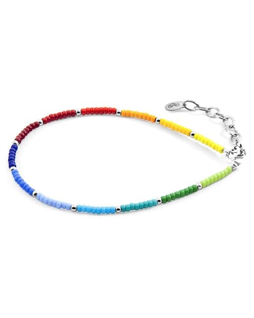 Anchor and Crew Blue Multicoloured Zoey & Miyoko Glass Bracelet