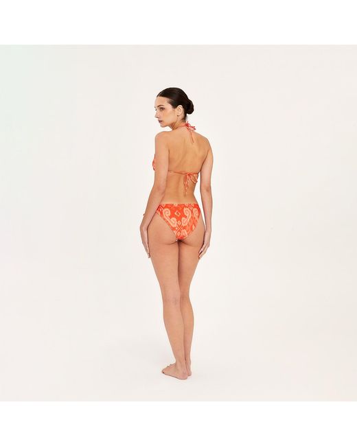Aguaclara Red Triangule Top & Side Tie Bottom Orangers