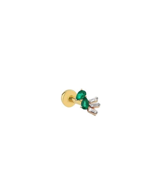 LINYA JEWELLERY Metallic Real Drop Baguette Cartilage Tragus Earrings