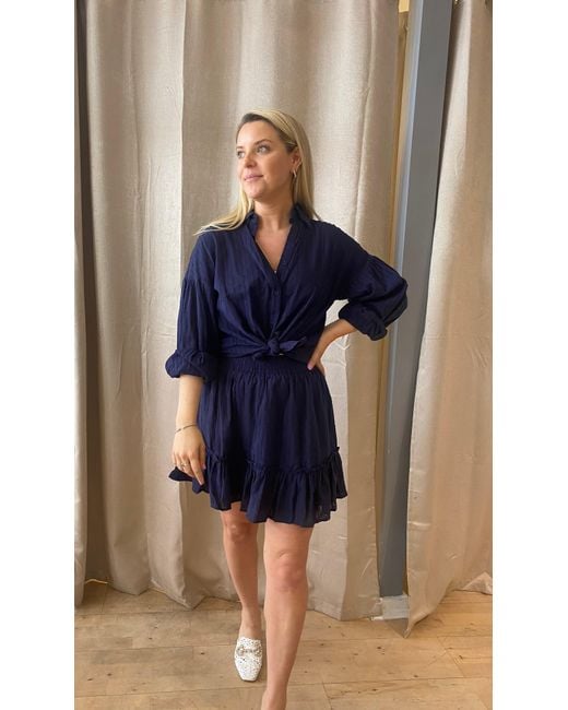 Lula-Ru Blue Ida Cotton Shirt