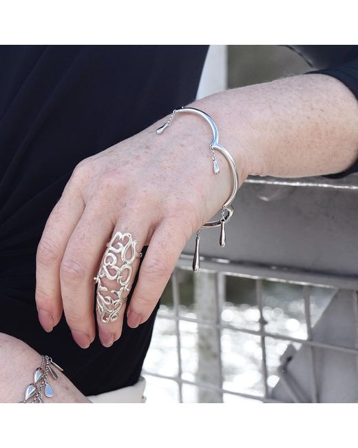 Lucy Quartermaine White Waterfall Bangle