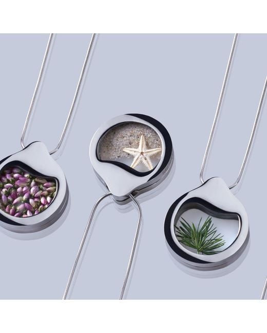 My Little Nature Blue Handcrafted Designer Necklace With Natural Moss – Unique Nature-Inspired Gift Jewelry